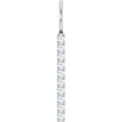 14K White 1/6 CTW Lab-Grown Diamond Bar Charm/Pendant
