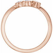 14K Rose 1/3 CTW Natural Diamond Three-Stone Ring