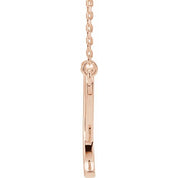 14K Rose Script Initial I 16" Necklace