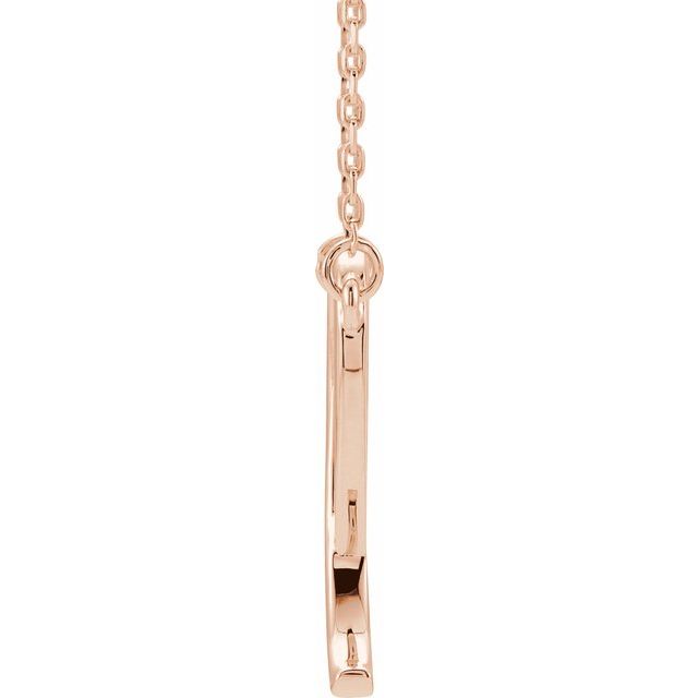 14K Rose Script Initial I 16" Necklace