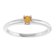 Sterling Silver Natural Citrine Ring