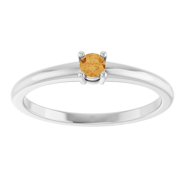 Sterling Silver Natural Citrine Ring