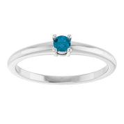 Sterling Silver Natural London Blue Topaz Ring