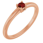 14K Rose Natural Garnet Mozambique Ring