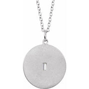 Sterling Silver .08 CT Natural Diamond Disc 16-18" Necklace