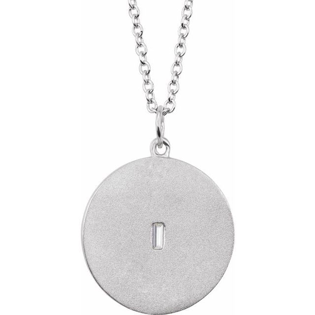 Sterling Silver .08 CT Natural Diamond Disc 16-18" Necklace