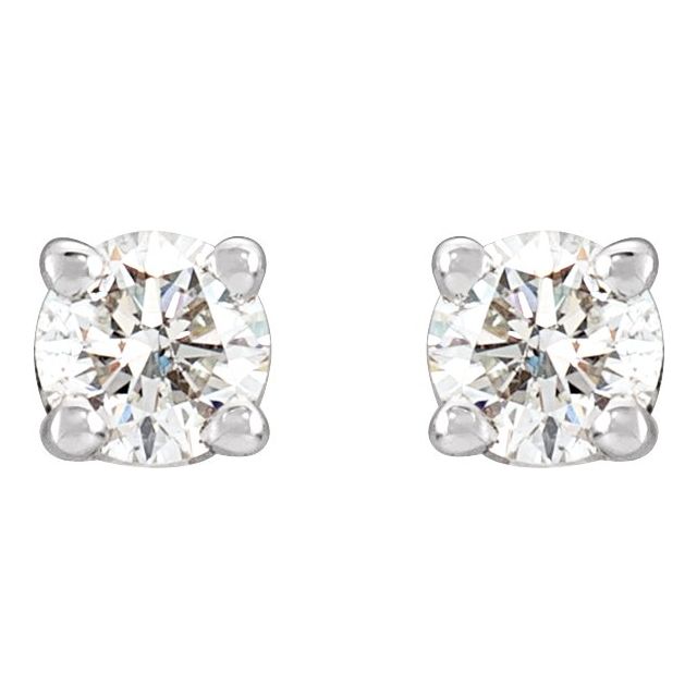 Platinum 1/3 CTW Natural Diamond Stud Earrings