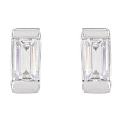 14K White .08 CTW Lab-Grown Diamond Earrings