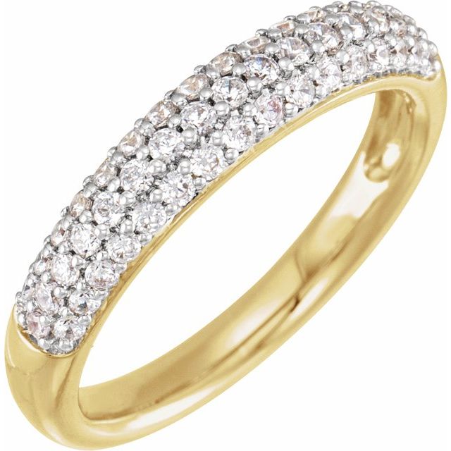 14K Yellow 1/2 CTW Lab-Grown Diamond Ring