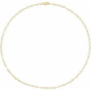 14K Yellow 3.2 mm Heart 18" Chain