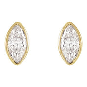 Marquise Bezel-Set Stud Earrings
