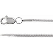 Sterling Silver 1 mm Snake 16" Chain