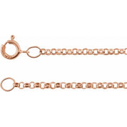 14K Rose 1.5 mm Rolo Chain in Multiple Lengths