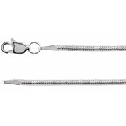 Sterling Silver 1.5 mm Snake 18" Chain