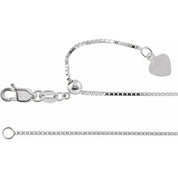 14K White .85 mm Adjustable Box 16-22" Chain