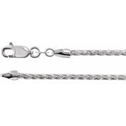 Sterling Silver Diamond-Cut Wheat 20" Chain
