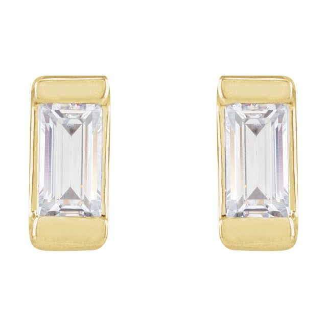 14K Yellow .08 CTW Lab-Grown Diamond Earrings