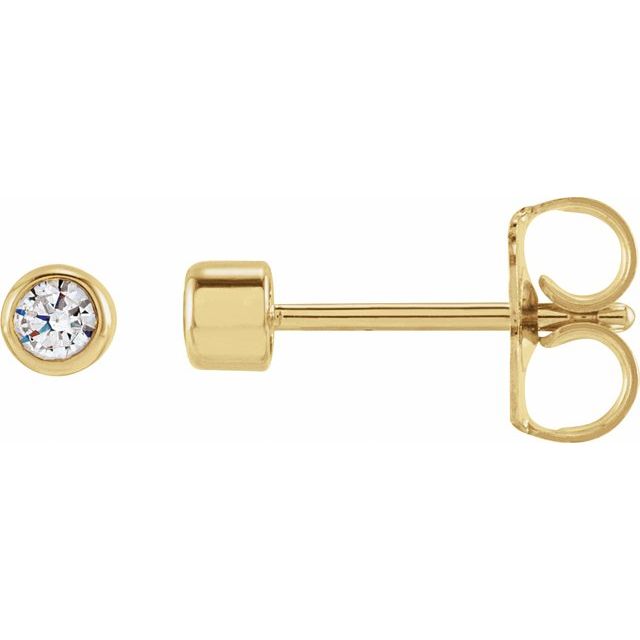 14K Yellow 2.5 mm Round 1/6 CTW Lab-Grown Diamond Earrings
