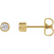 14K Yellow 3 mm Round 1/5 CTW Lab-Grown Diamond Earrings