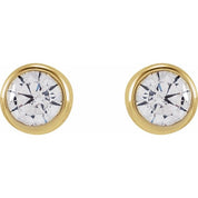 14K Yellow 3 mm Round 1/5 CTW Lab-Grown Diamond Earrings