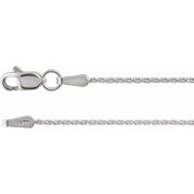 14K White 1.05 mm Diamond-Cut Wheat 16" Chain