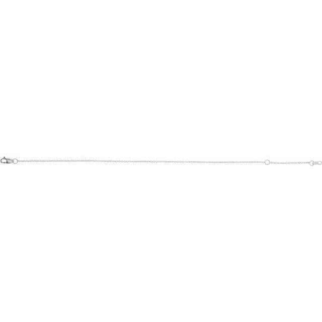 Sterling Silver Adjustable Cable Chain CH1015:203:P - 1 mm Width