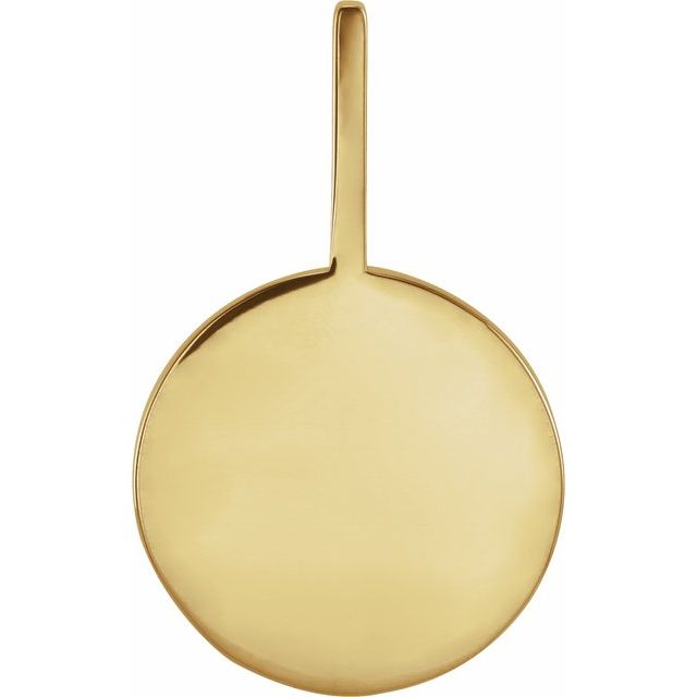 14K Yellow .01 CTW Natural Diamond Engravable Paw Print Pendant