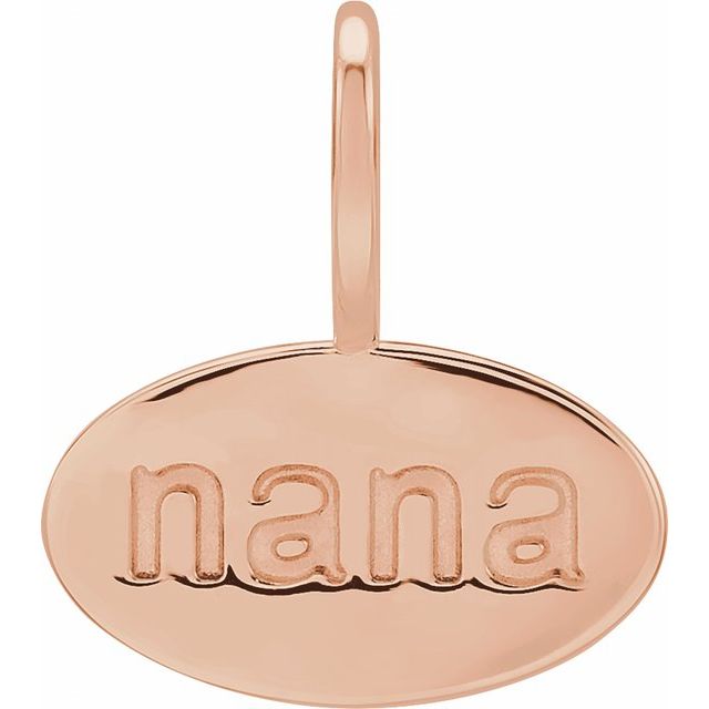 14K Rose Nana Charm/Pendant