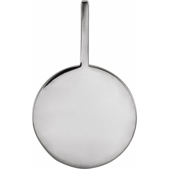 Platinum .01 CTW Natural Diamond Engravable Paw Print Pendant