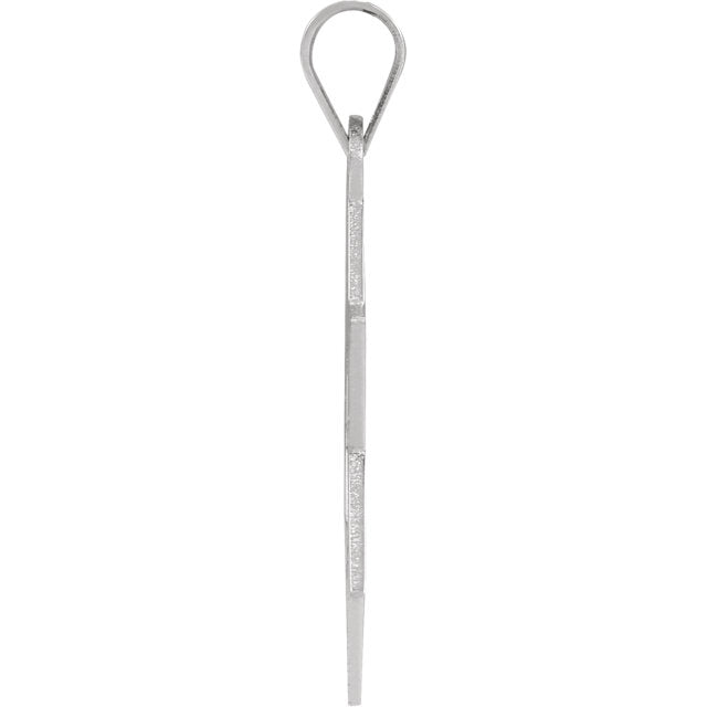 14K White 25x19 mm Star of David Pendant