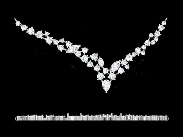 Large Abstract Asymmetrical Collar Pendant Necklace - Chayala - Motek Jewelry