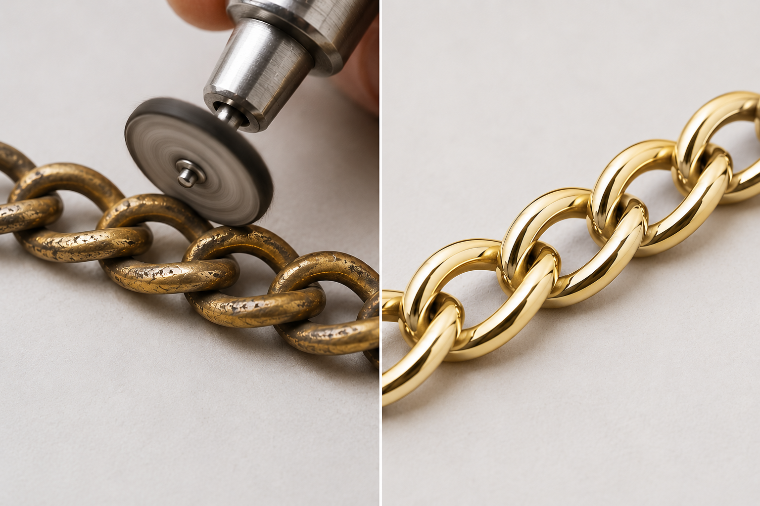 Master jeweler in Monsey performing high-end restoration on a vintage gold necklace.