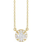 14K Yellow 5/8 CTW Lab-Grown Diamond French-Set 16-18" Necklace