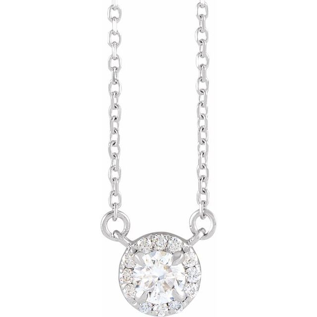 3 CTW Lab-Grown Diamond French-Set 16-18" Necklace