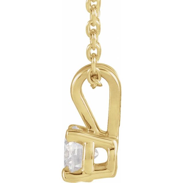 4 CT Lab-Grown Diamond Solitaire 16-18" Necklace