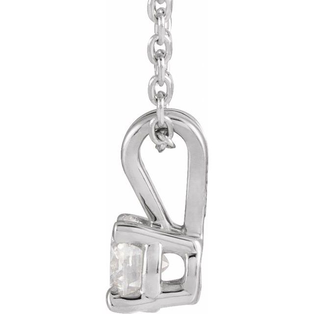 4 CT Lab-Grown Diamond Solitaire 16-18" Necklace