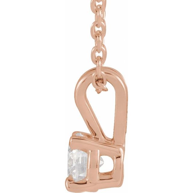4 CT Lab-Grown Diamond Solitaire 16-18" Necklace
