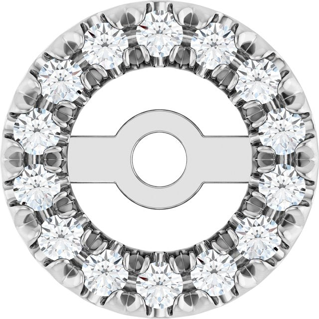 14K Rose 6.1 mm ID 1/5 CTW Lab-Grown Diamond French-Set Earring Jackets