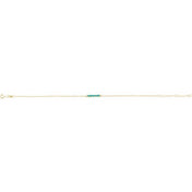 14K Yellow Natural Turquoise Bar 6 1/2-7 1/2" Bracelet