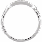 14K White 1/10 CTW Natural Diamond Initial A Ring