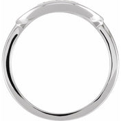 14K White .08 CTW Natural Diamond Initial C Ring