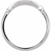 14K White .08 CTW Natural Diamond Initial C Ring