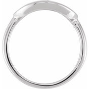 14K White 1/10 CTW Natural Diamond Initial E Ring