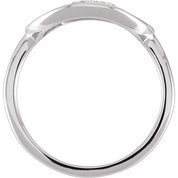 14K White 1/10 CTW Natural Diamond Initial K Ring