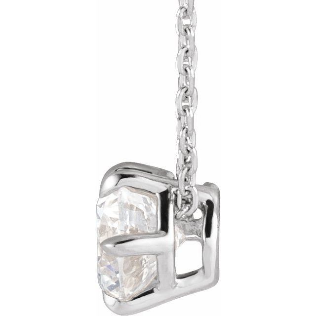 8 CT Lab-Grown Diamond Solitaire 16-18" Necklace