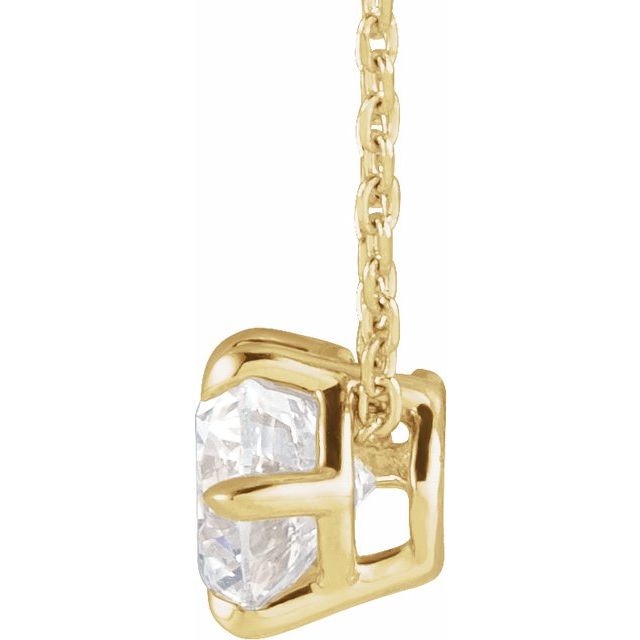 8 CT Lab-Grown Diamond Solitaire 16-18" Necklace