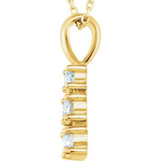 14K Lab-Grown Diamond 18" Necklace with 1/6 to 1/2 CTW in White or Yellow Gold