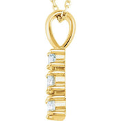 14K Lab-Grown Diamond 18" Necklace with 1/6 to 1/2 CTW in White or Yellow Gold