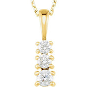 14K White 1/3 CTW Natural Diamond Graduated 18" Necklace
