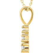 14K White 1/3 CTW Natural Diamond Graduated 18" Necklace